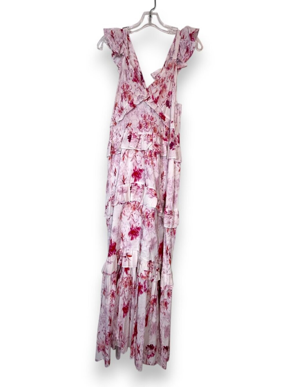 Misa Los Angeles Morrison Dress Midi Cottagecore Floral Pink Romantic Small - Picture 15 of 15